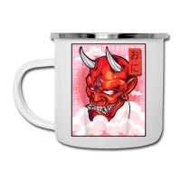 Oni Mask Demon Mask Yokai Kawaii Japanese Aesthetic Harajuku T Shirt Camper Cup | Artistshot