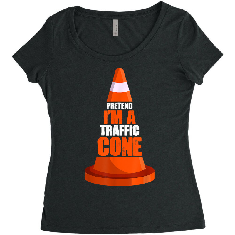 Pretend I'm A Traffic Cone Costume T Shirt Women's Triblend Scoop T-shirt by cm-arts | Artistshot