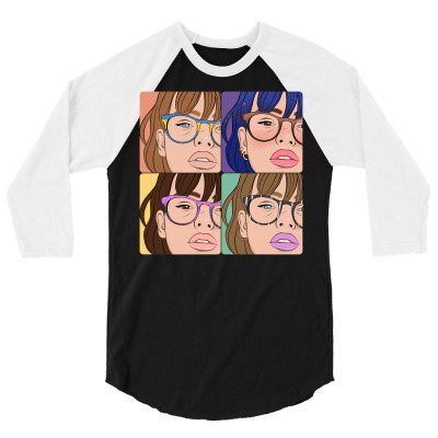 Framed Girlz 3/4 Sleeve Shirt Designed By Artneko