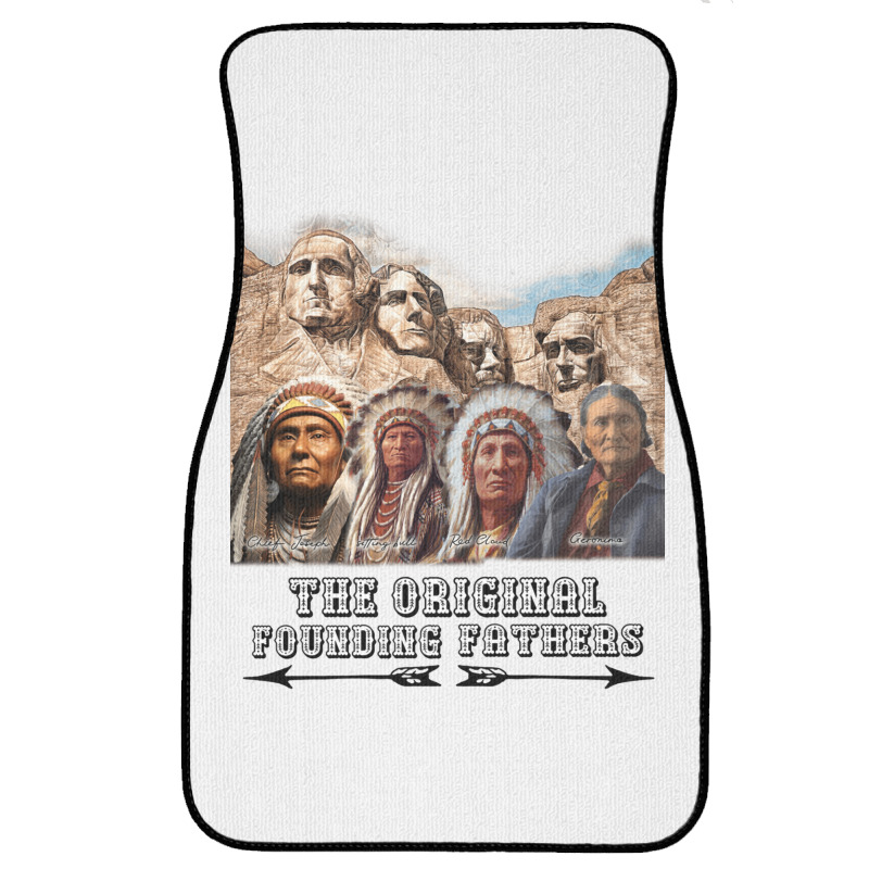 Original Founding Fathers Native American Long Sleeve T Shirt Front Car Mat | Artistshot