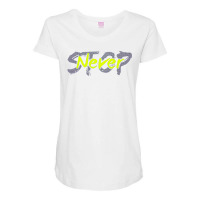 Never Stop Maternity Scoop Neck T-shirt | Artistshot