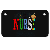 Halloween Nurse Nursing Cute Health Worker Halloween Motorcycle License Plate | Artistshot