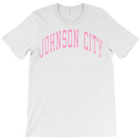 Johnson City Tennessee Tn Varsity Style Pink Text Premium T Shirt T-shirt | Artistshot