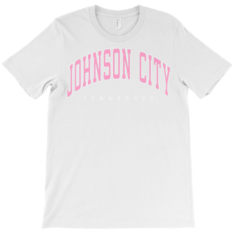 Johnson City Tennessee Tn Varsity Style Pink Text Premium T Shirt T-Shirt by nyce | Artistshot