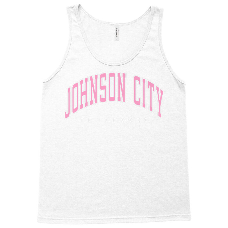 Johnson City Tennessee Tn Varsity Style Pink Text Premium T Shirt Tank Top by nyce | Artistshot