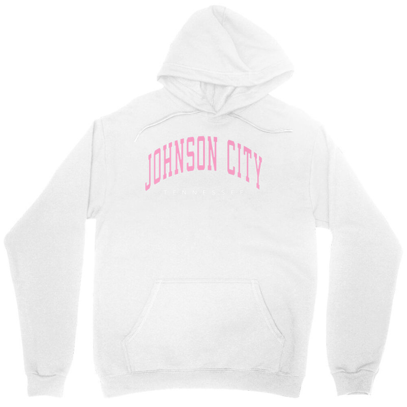 Johnson City Tennessee Tn Varsity Style Pink Text Premium T Shirt Unisex Hoodie by nyce | Artistshot