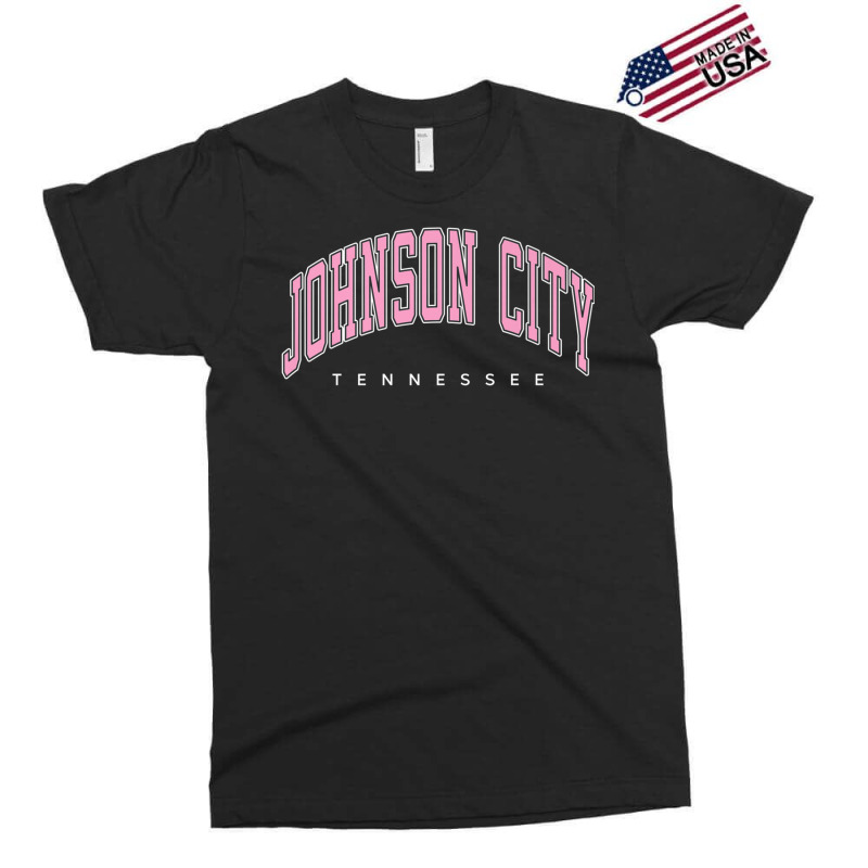 Johnson City Tennessee Tn Varsity Style Pink Text Premium T Shirt Exclusive T-shirt by nyce | Artistshot