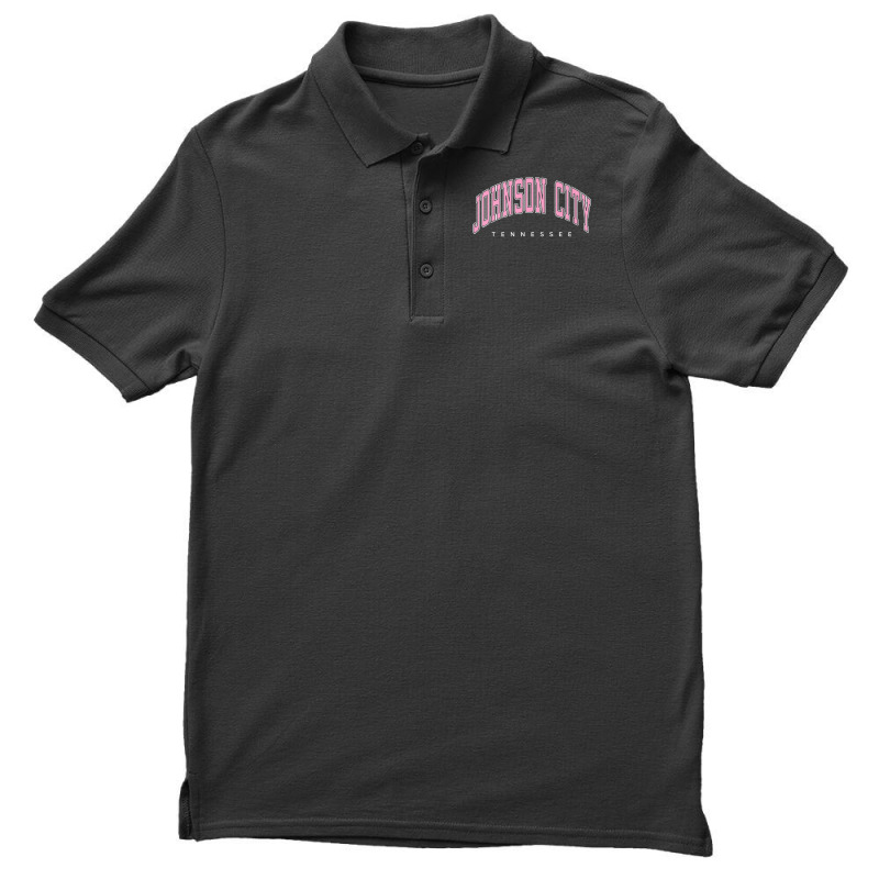 Johnson City Tennessee Tn Varsity Style Pink Text Premium T Shirt Men's Polo Shirt by nyce | Artistshot