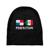 Panamanian Plus Mexican Perfection Flag Heritage Premium T Shirt Baby Beanies | Artistshot