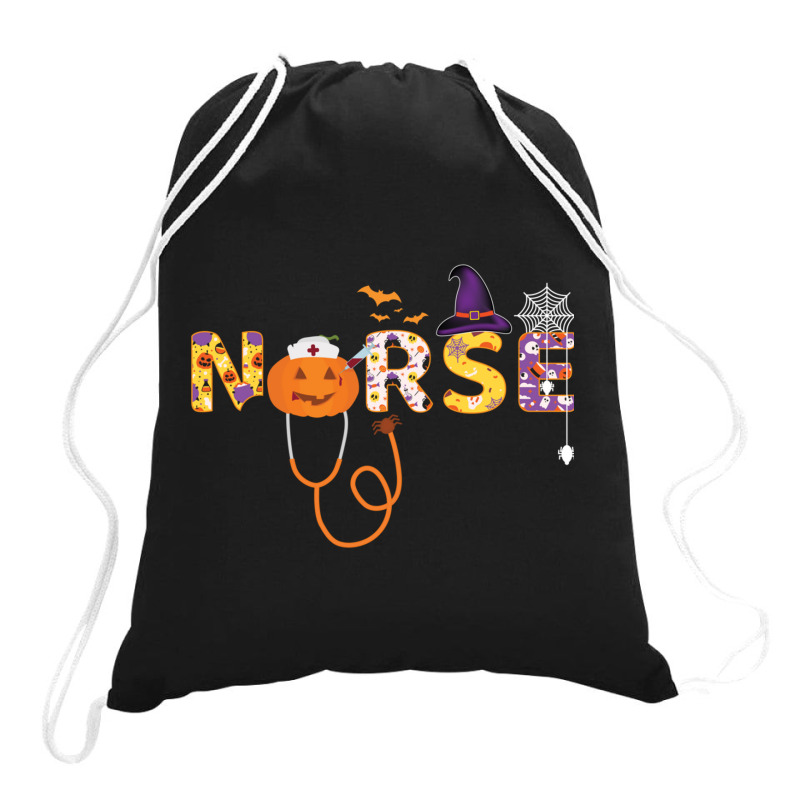 Halloween Nurse, Halloween Nursing, Cool Halloween Nurse, Boo Boo Crew Drawstring Bags | Artistshot