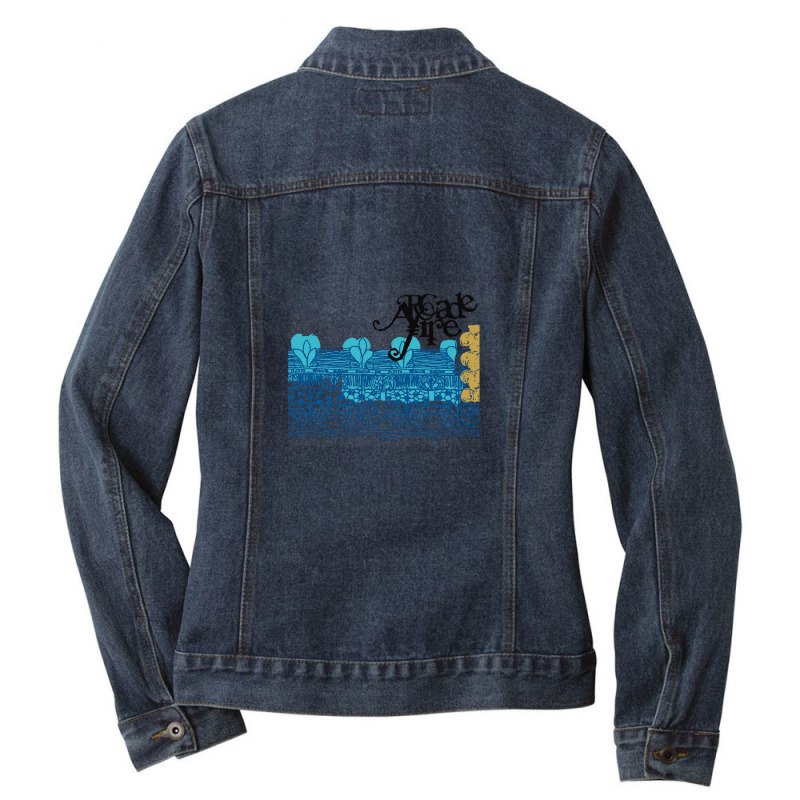 Arcade Alternative Rock Fire Ladies Denim Jacket by SusanCartrette | Artistshot