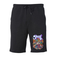 Official-ghost-panic-satanic Fleece Short | Artistshot