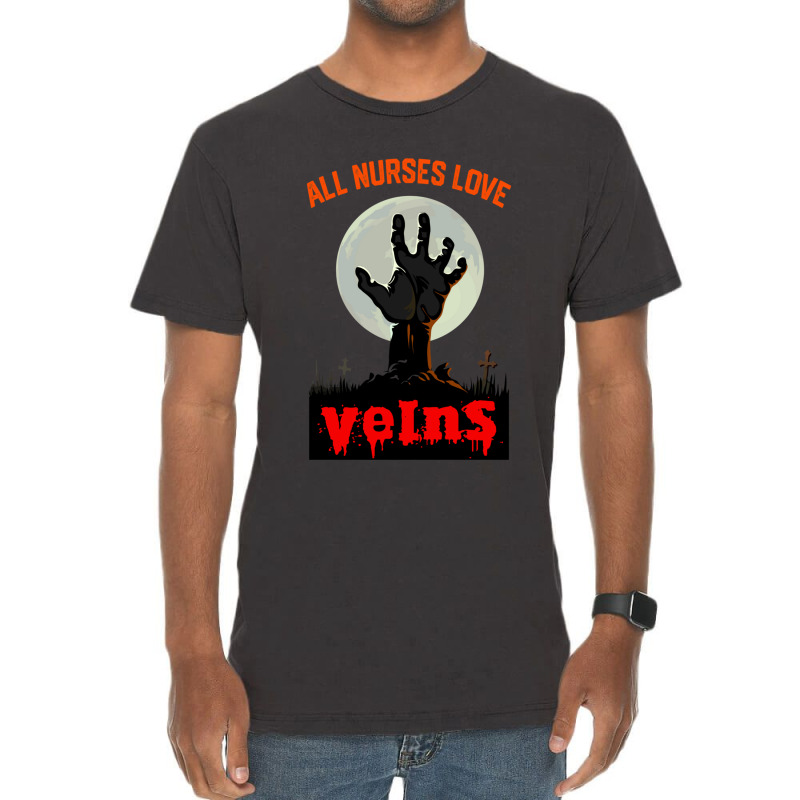 All Nurses Love Veins - Funny Nurse Halloween Costume  Tee Gift Vintage T-shirt | Artistshot