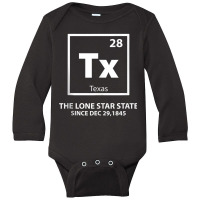 Texas Periodic Element Lonestar State Tank Top Long Sleeve Baby Bodysuit | Artistshot