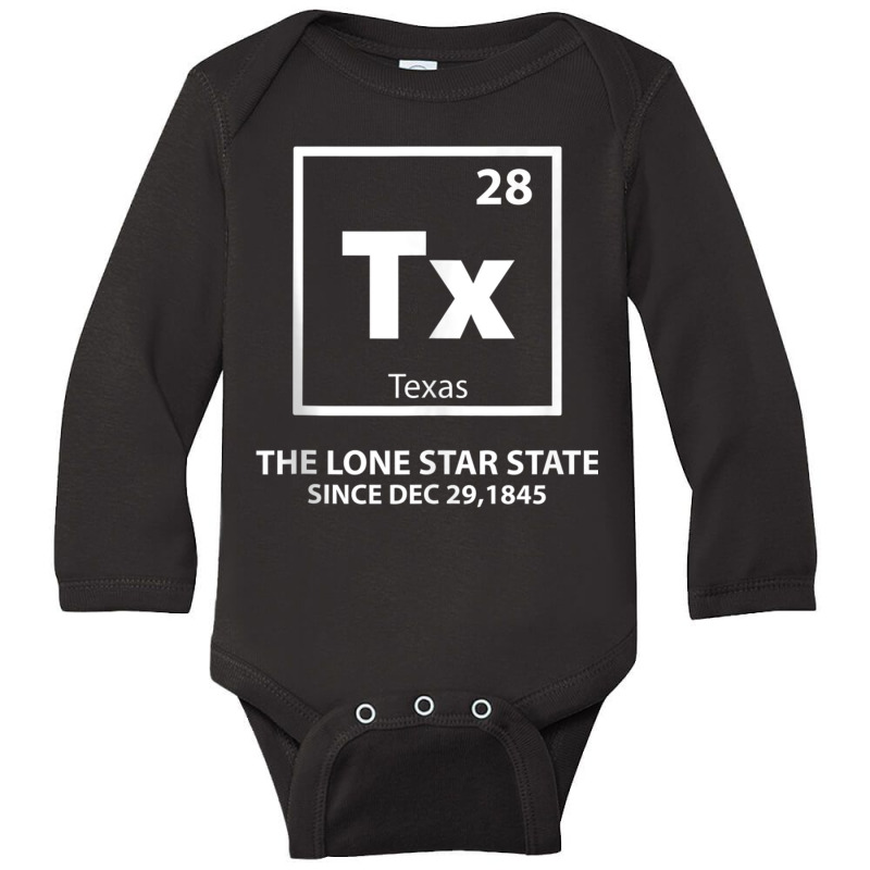 Texas Periodic Element Lonestar State Tank Top Long Sleeve Baby Bodysuit by cm-arts | Artistshot