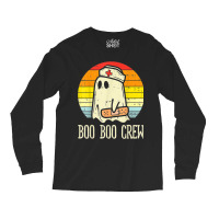 Boo Boo Crew Ghost Nurse Retro Halloween 2020 Nursing Rn Long Sleeve Shirts | Artistshot