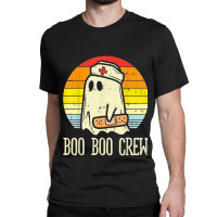 Boo Boo Crew Ghost Nurse Retro Halloween 2020 Nursing Rn Classic T-shirt | Artistshot