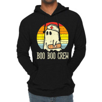 Boo Boo Crew Ghost Nurse Retro Halloween 2020 Nursing Rn Lightweight Hoodie | Artistshot