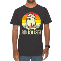 Boo Boo Crew Ghost Nurse Retro Halloween 2020 Nursing Rn Vintage T-shirt | Artistshot