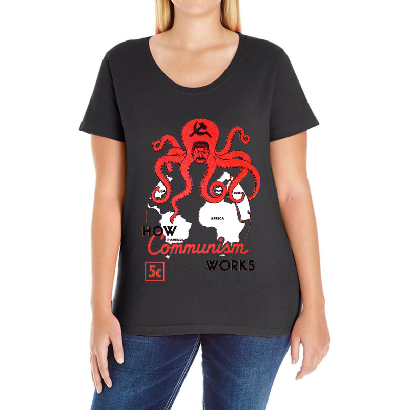 Communist Propaganda Ladies Curvy T-Shirt by cm-arts | Artistshot