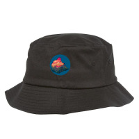 Fox And Landscape Bucket Hat | Artistshot