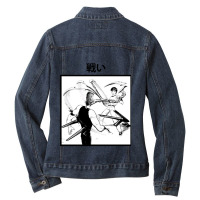 Parasyte Fight Ladies Denim Jacket | Artistshot