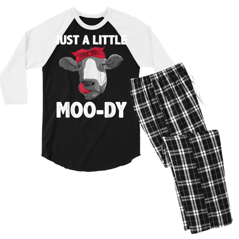 Cute Cow Design For Men Women Dairy Cow Lover Cattle Farming T Shirt Men's 3/4 Sleeve Pajama Set | Artistshot