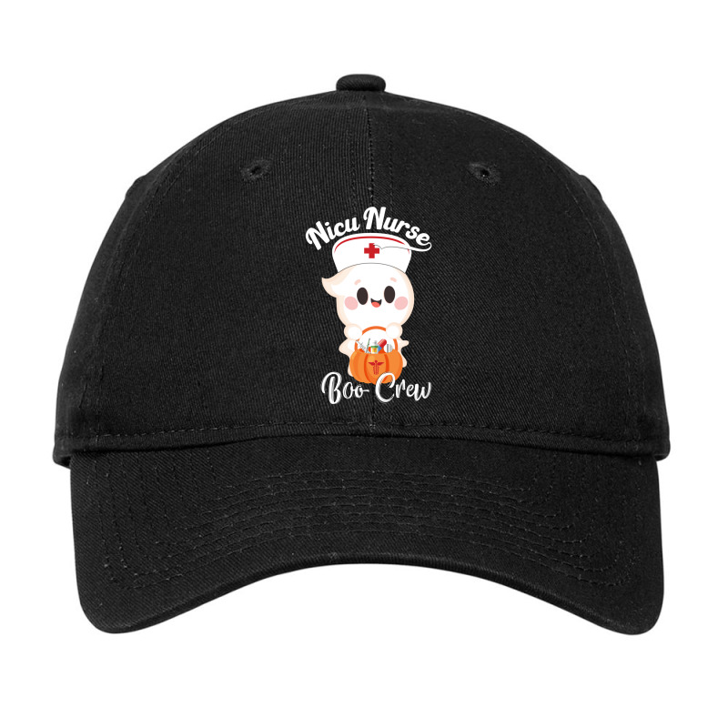 Nicu Nurse Boo Crew Funny Halloween Nicu Nurse Party Adjustable Cap | Artistshot