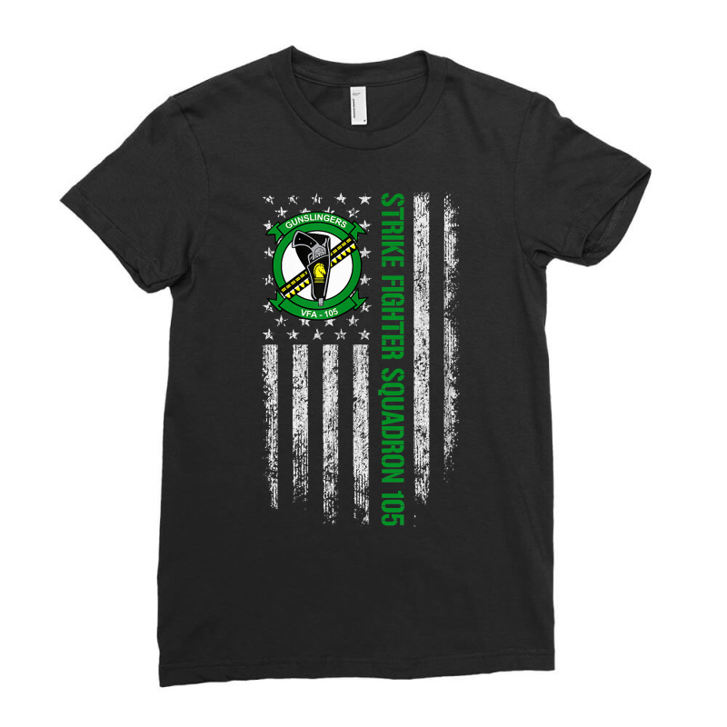 Strike Fighter Squadron 105 (vfa 105) American Flag T Shirt Ladies Fitted T-Shirt by sarlesfo | Artistshot