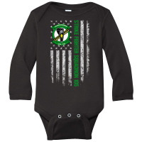 Strike Fighter Squadron 105 (vfa 105) American Flag T Shirt Long Sleeve Baby Bodysuit | Artistshot