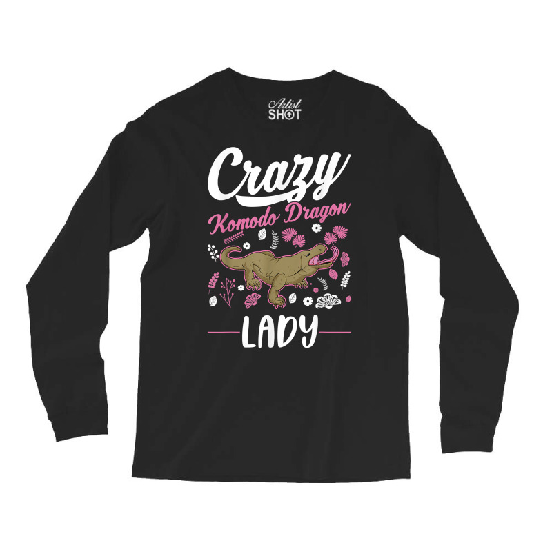 Crazy Komodo Dragon Lady Monitor Lizard Girl T Shirt Long Sleeve Shirts by cm-arts | Artistshot