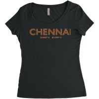 India City Coordinates   Chennai T Shirt Women's Triblend Scoop T-shirt | Artistshot