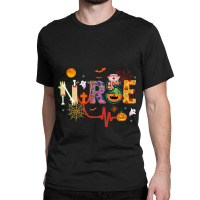 Nurse Halloween Costume Stethoscope Heartbeat Pumpkin Classic T-shirt | Artistshot