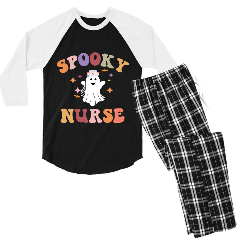 Nurse Halloween Shirt - Spooky Nurse Halloween Men's 3/4 Sleeve Pajama Set | Artistshot