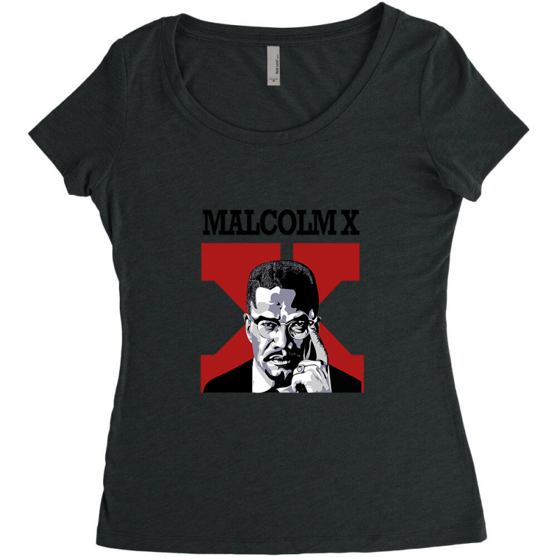 Malcolm X Women's Triblend Scoop T-shirt by juwitarahma22 | Artistshot