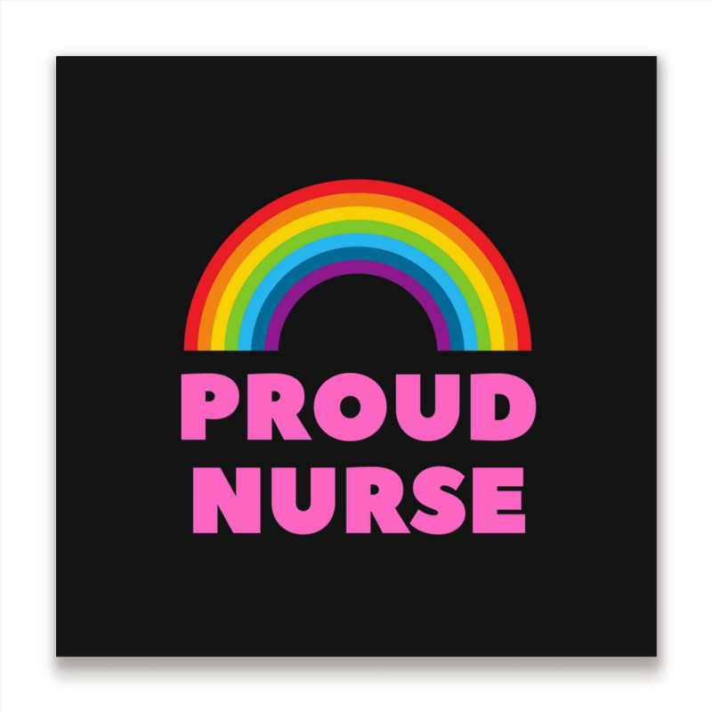 Proud Gay Nurse Metal Print Square | Artistshot