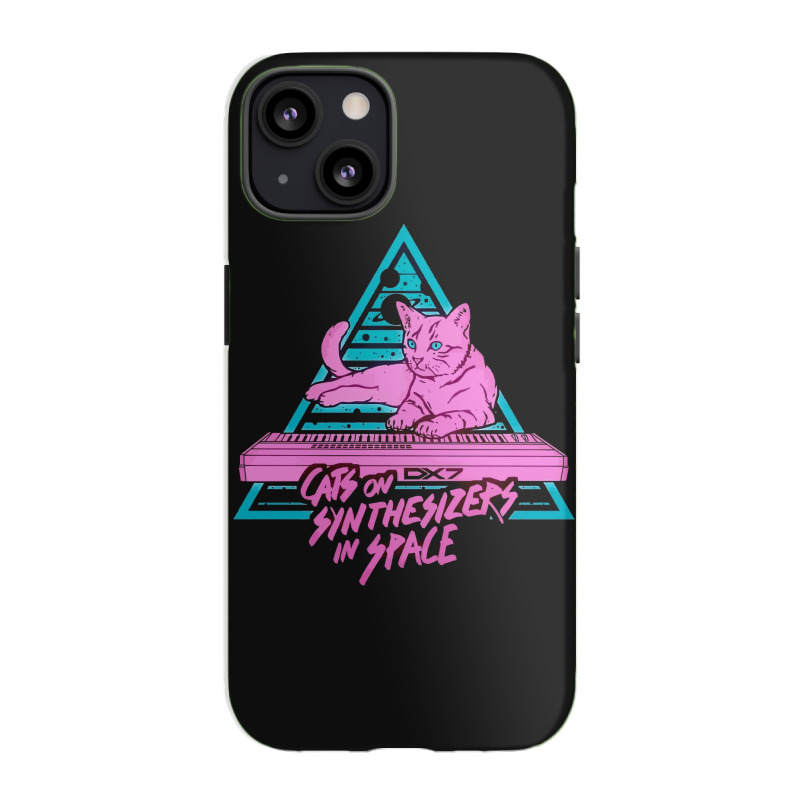 Cats On Synthesizers In Space - Neon T-shirt Iphone 13 Case | Artistshot