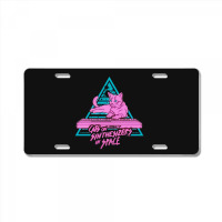 Cats On Synthesizers In Space - Neon T-shirt License Plate | Artistshot