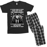 If You're Going To Fight Fight Like You're The Third Monkey On The Ram Men's T-shirt Pajama Set | Artistshot