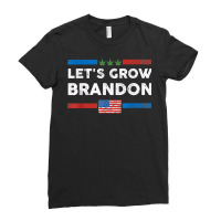 Let's Grow Brandon Cannabis Marijuana Legalization Us Flag T Shirt Ladies Fitted T-shirt | Artistshot