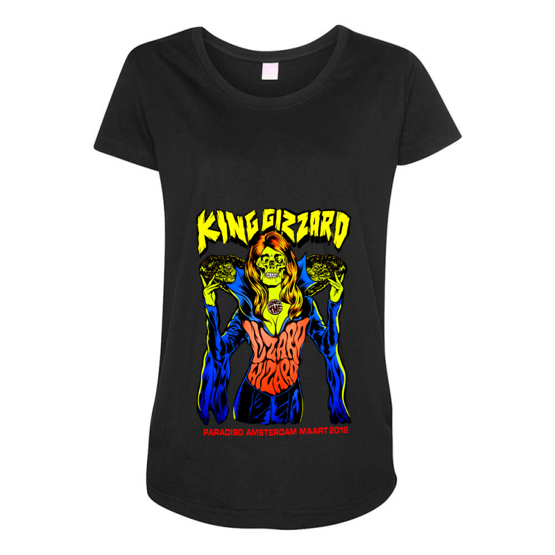 King Gizzard And The Lizard Wizard, Paradiso Amsterdam Maart 2019 Maternity Scoop Neck T-shirt by cm-arts | Artistshot