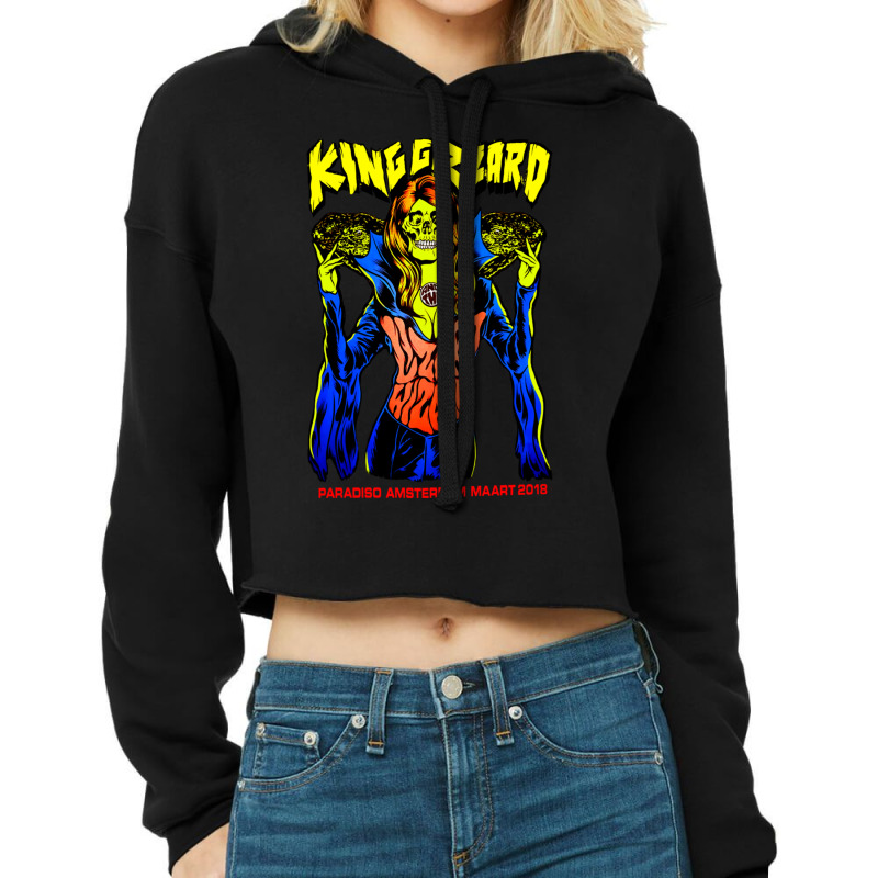 King Gizzard And The Lizard Wizard, Paradiso Amsterdam Maart 2019 Cropped Hoodie by cm-arts | Artistshot