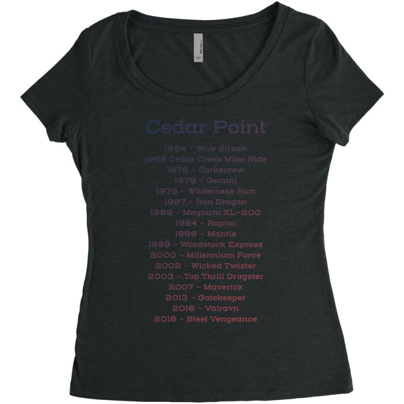 Cedar Point Timeline Women's Triblend Scoop T-shirt by cm-arts | Artistshot