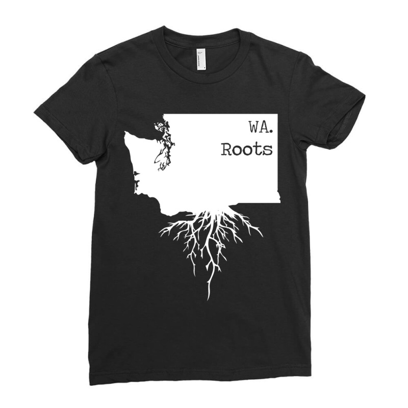 Washington Roots  State Of Washington Ladies Fitted T-Shirt by cm-arts | Artistshot