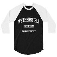 Wethersfield Connecticut Ct Vintage State Athletic Style T Shirt 3/4 Sleeve Shirt | Artistshot