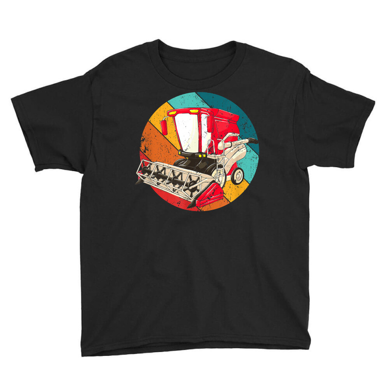 Combine Harvester Tractor Vintage Agricultural Farming T Shirt Youth Tee by phillidarsz | Artistshot