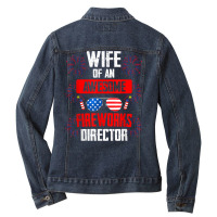 Wife Of An Awesome Fireworks Director Assistant Firework T Shirt Ladies Denim Jacket | Artistshot