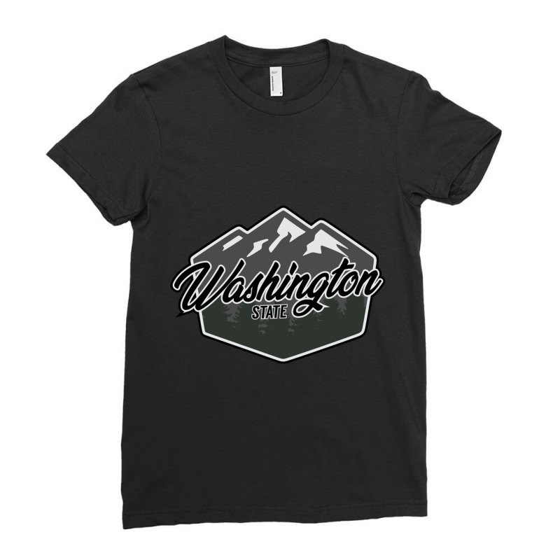 Washington State Ladies Fitted T-Shirt by cm-arts | Artistshot