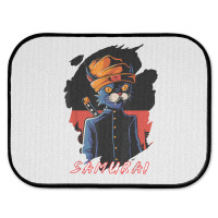 Japanese Anime Samurai Cat Lover Aesthetic Vintage Funny Art T Shirt Rear Car Mat | Artistshot