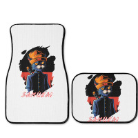 Japanese Anime Samurai Cat Lover Aesthetic Vintage Funny Art T Shirt Full Set Car Mats | Artistshot